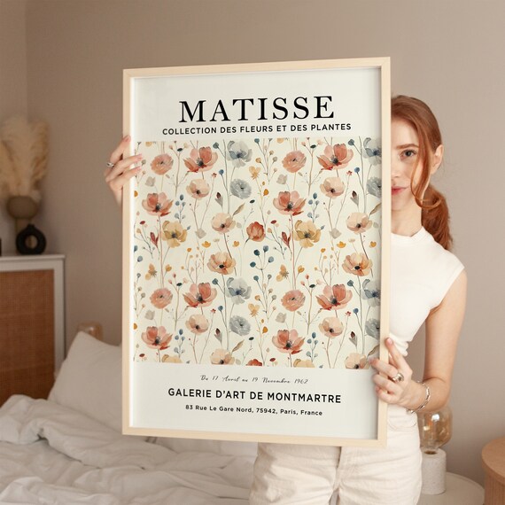 Henri Matisse Terracotta Wildflower Exhibition Poster Paris Gallery Decor