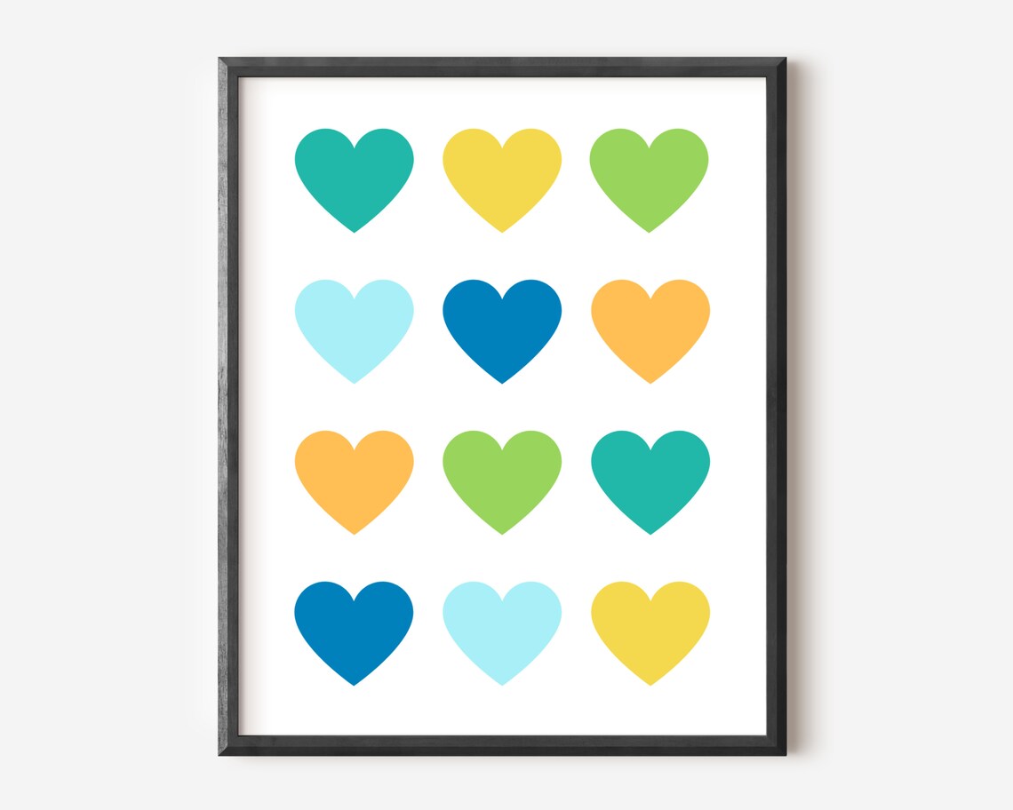 Nursery Heart Heart Wall Art for Boys Room - Image 3