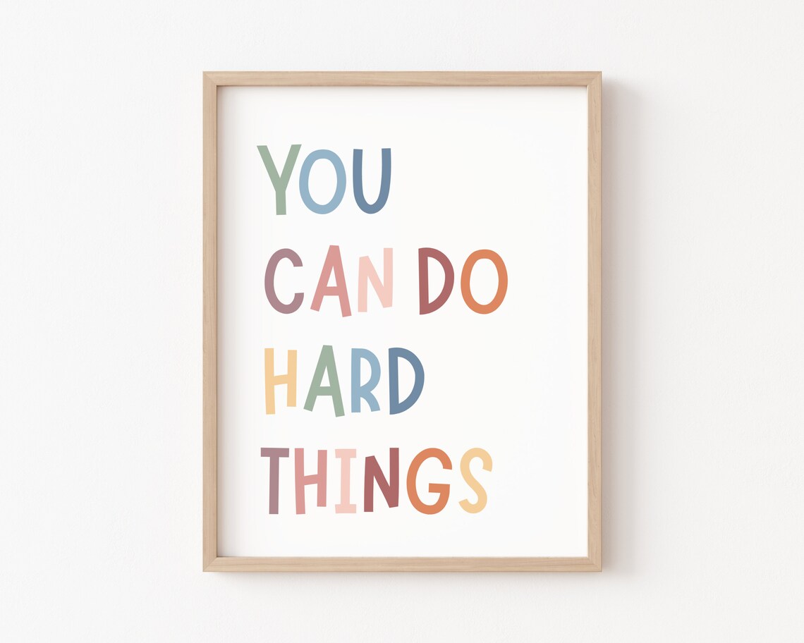 You Can Do Hard Things Positive Classroom Art Print - Image 4