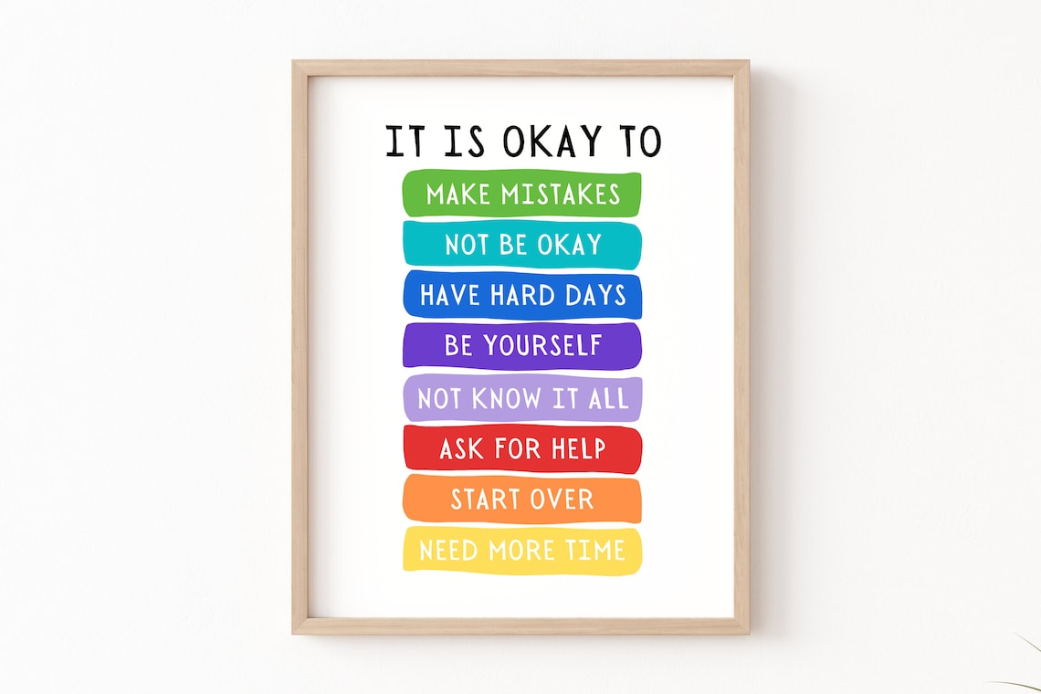 Its Okay To Not Be Okay Motivational Art Print - Image 4