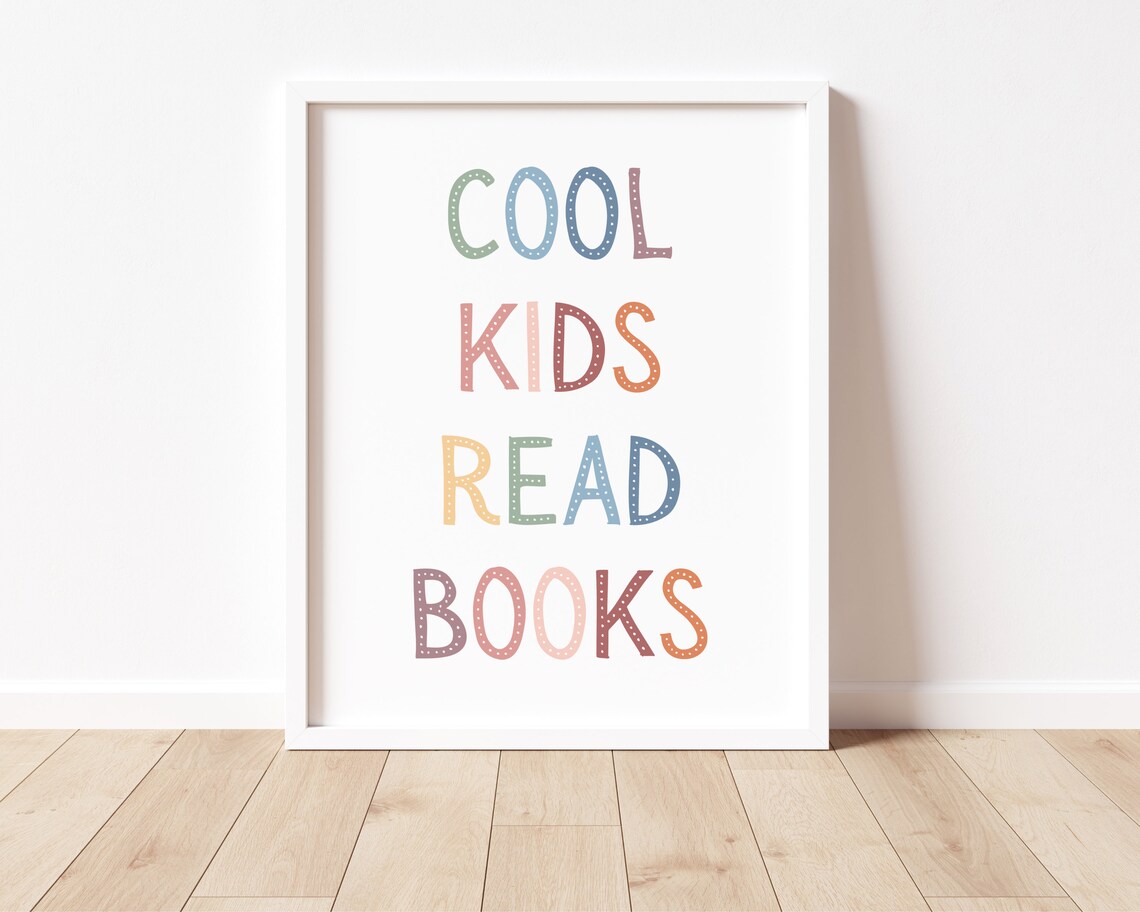 Cool Kids Read Books Boho Classroom Art Print - Image 2