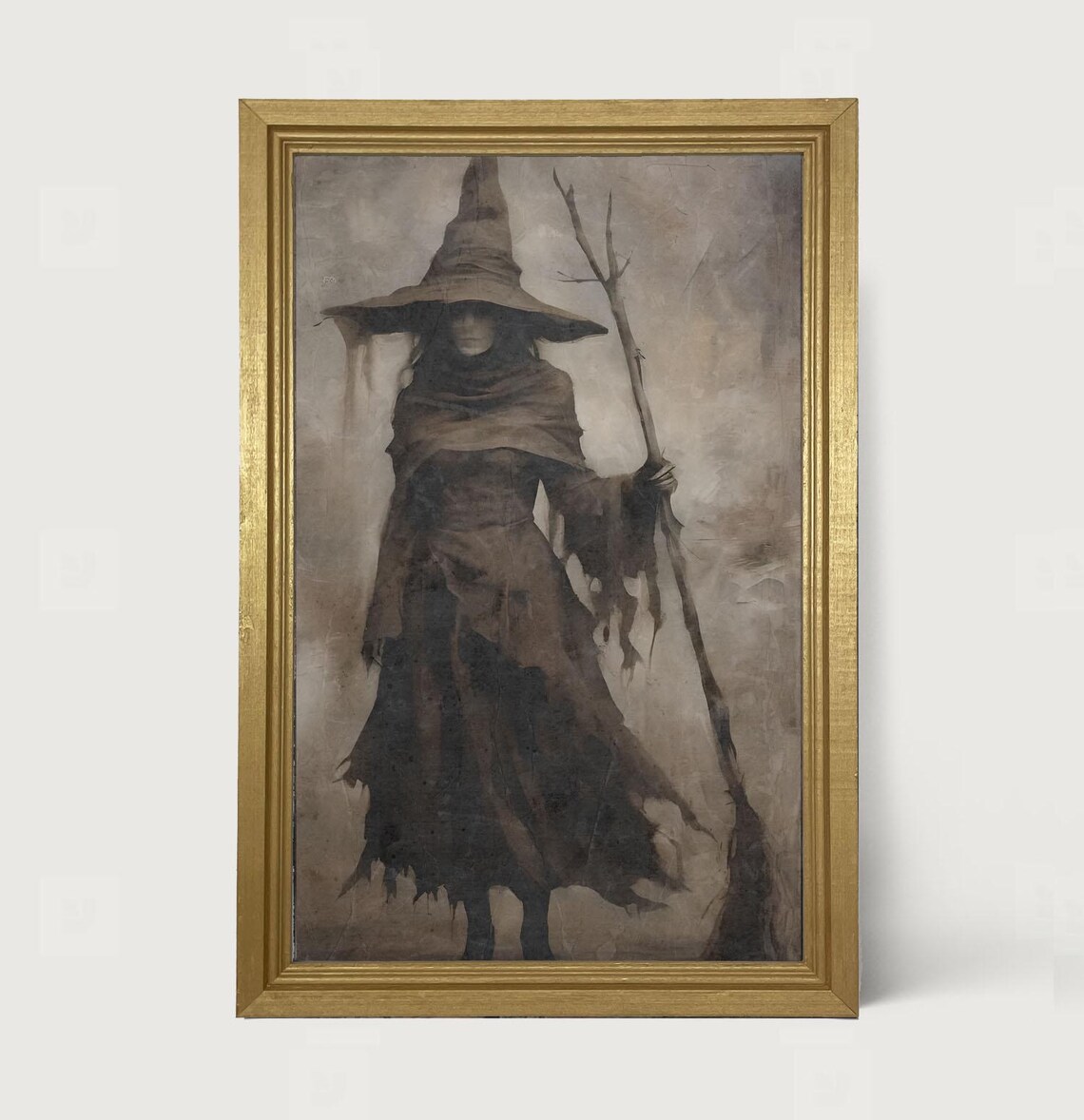 Shadow Witch Halloween Art Print, Moody Witchcraft - Image 2
