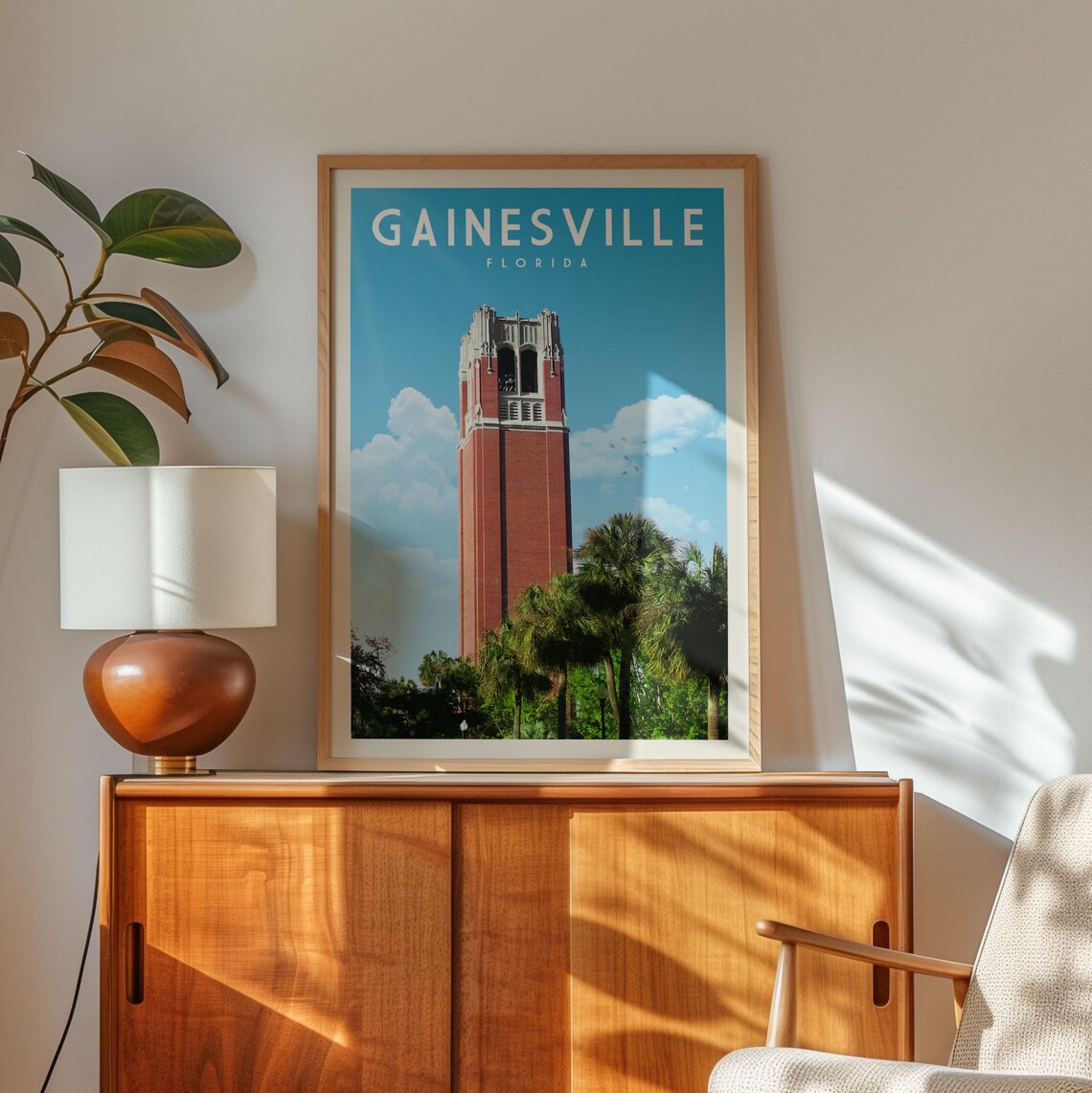 Gainesville Florida Vintage Travel Poster Print