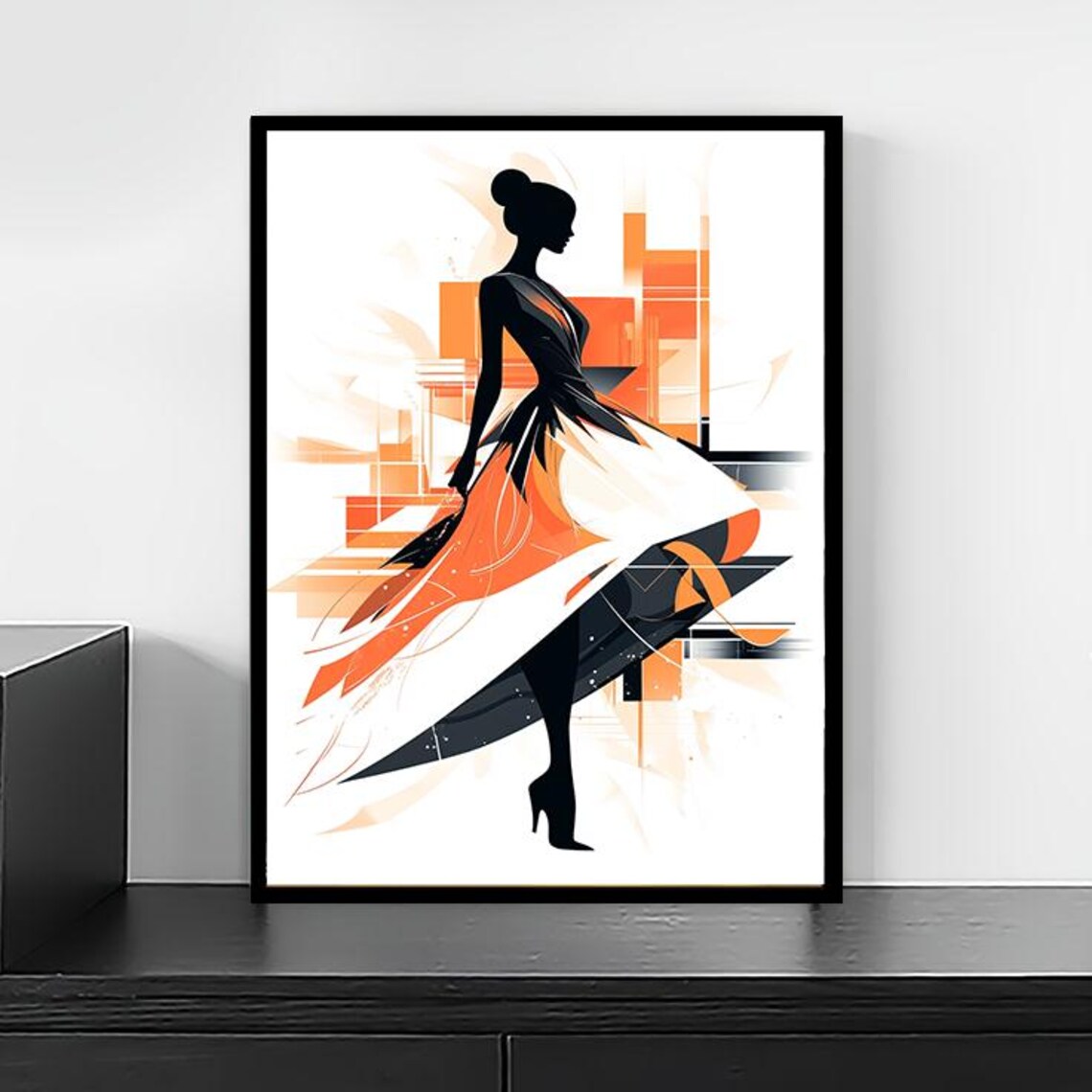 Abstract Fashion Woman Canvas Art Minimalist Silhouette Modern Home Decor