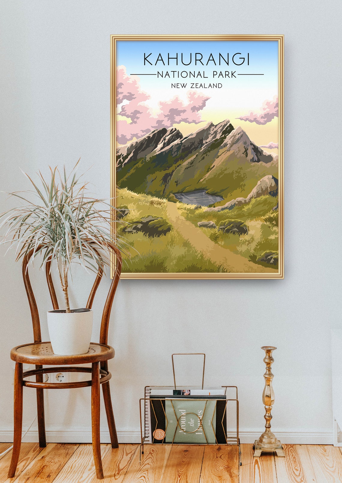 Kahurangi National Park Poster New Zealand Travel Poster Heaphy Track Vintage Travel Poster Abel Tasman Nz Wall Decor Framed Art Print - Image 2