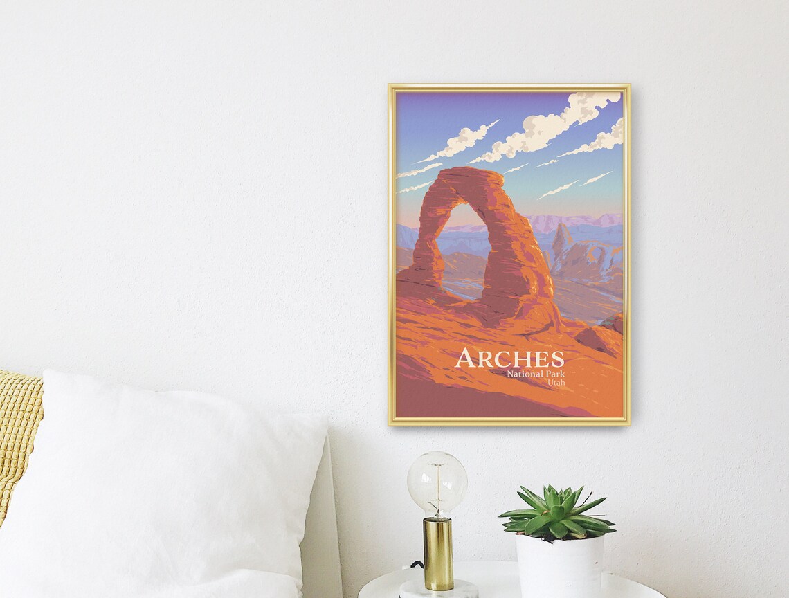Arches National Park Vintage Travel Poster, Utah - Image 3