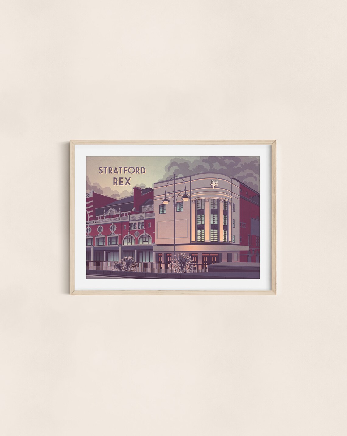 Stratford Rex East London Art Deco Cinema Music Venue Building Poster - Image 3