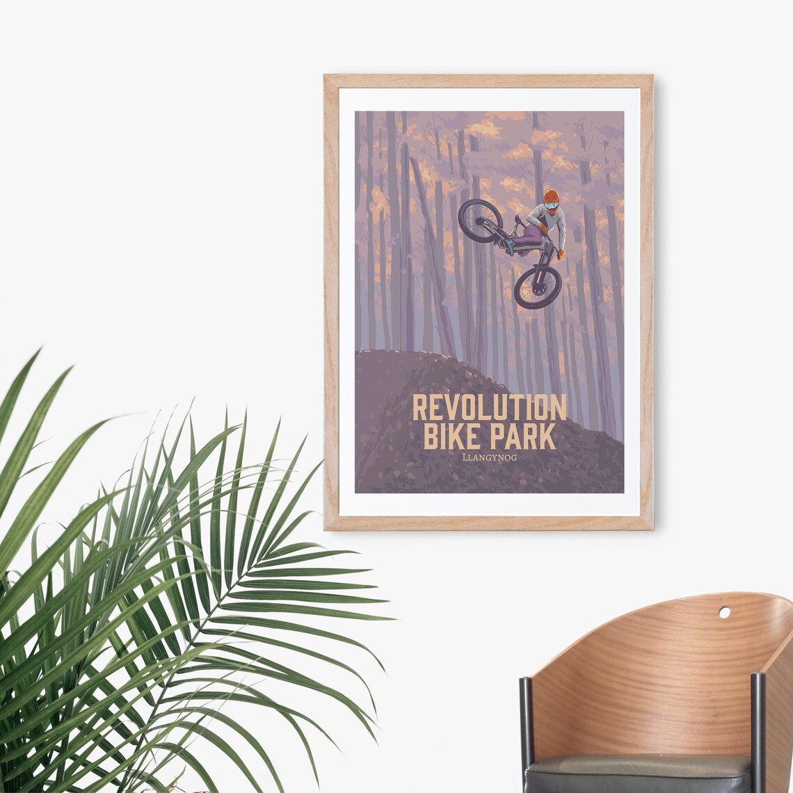 Revolution Bike Park Llangynog Wales MTB Jump Forest Air Poster - Image 3