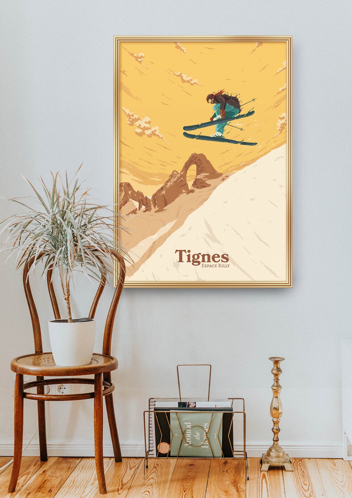 Tignes Ski Resort Travel Poster, French Alps - Image 2