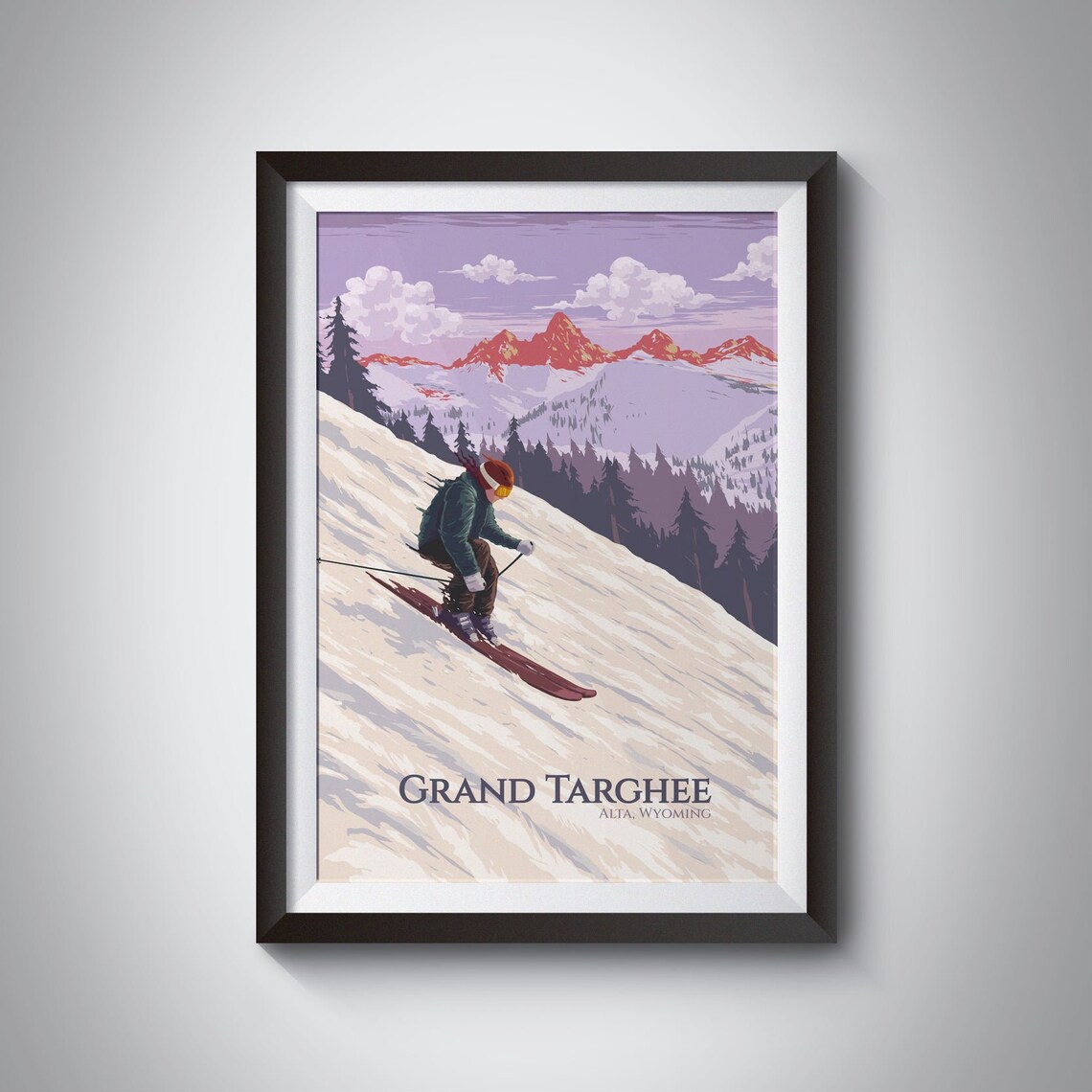 Grand Targhee Ski Resort Travel Poster, Wyoming