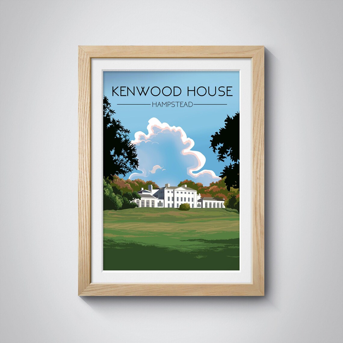Kenwood House London Travel Poster, Hampstead Heath - Image 2