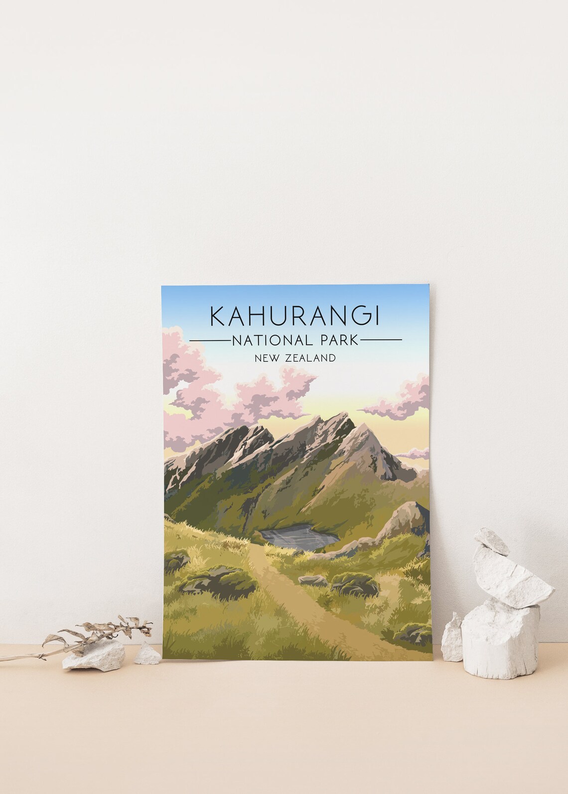Kahurangi National Park New Zealand Alpine Trail Travel Poster - Image 4