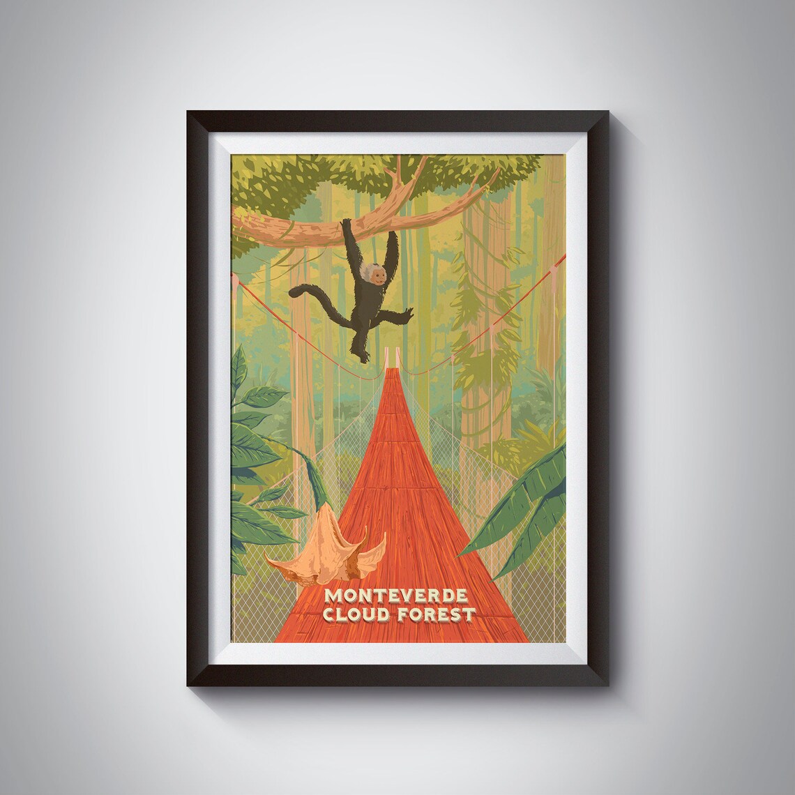 Monteverde Cloud Forest Costa Rica Travel Poster