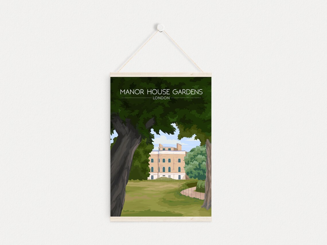 Manor House Gardens London Travel Poster, Blackheath - Image 4