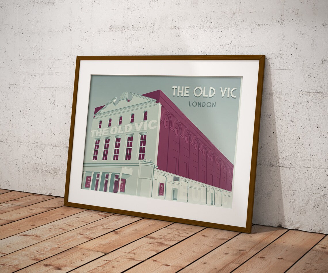 The Old Vic Theatre London Art Deco Historic Building Poster - Image 3