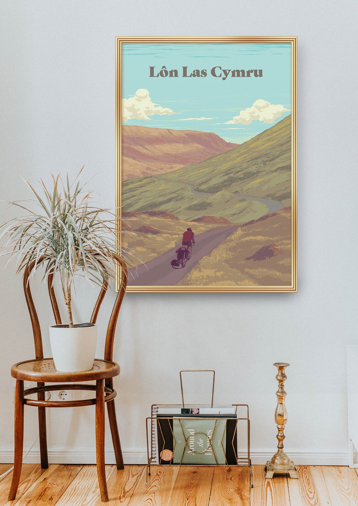 Lôn Las Cymru Wales Mountain Road Cycling Adventure Travel Poster - Image 2