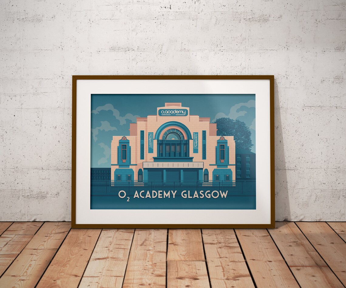 O2 Academy Glasgow Retro Travel Poster Print - Image 4