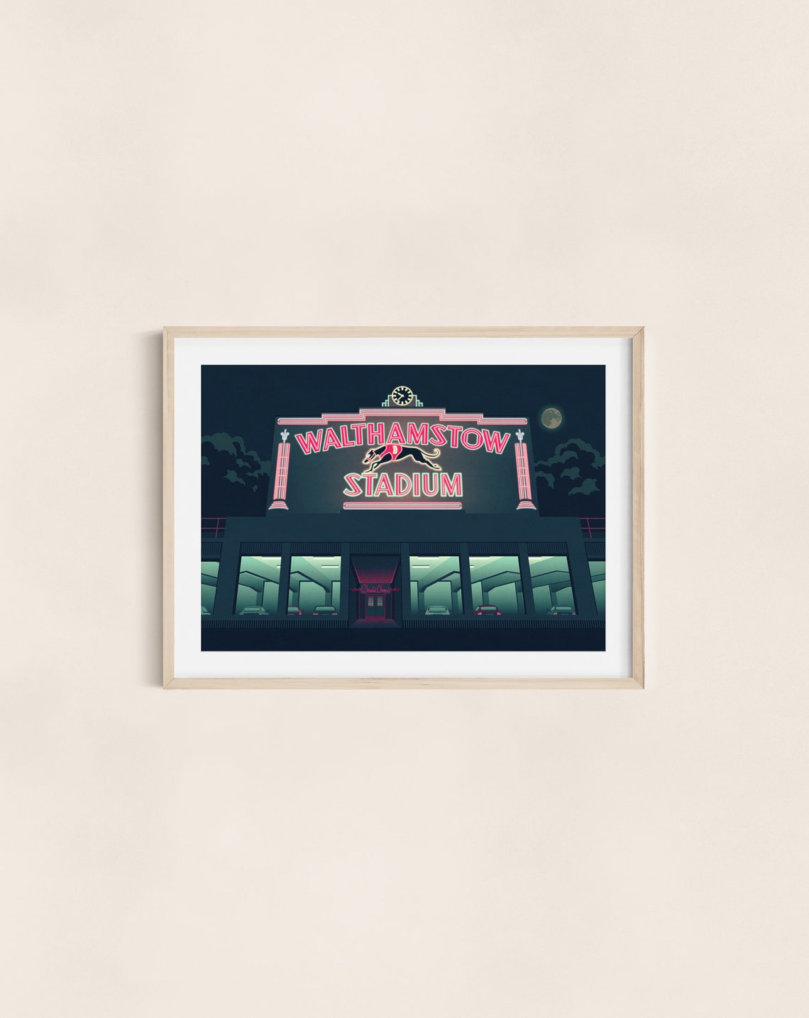 Walthamstow Stadium Neon Night Greyhound Racing London Poster - Image 3