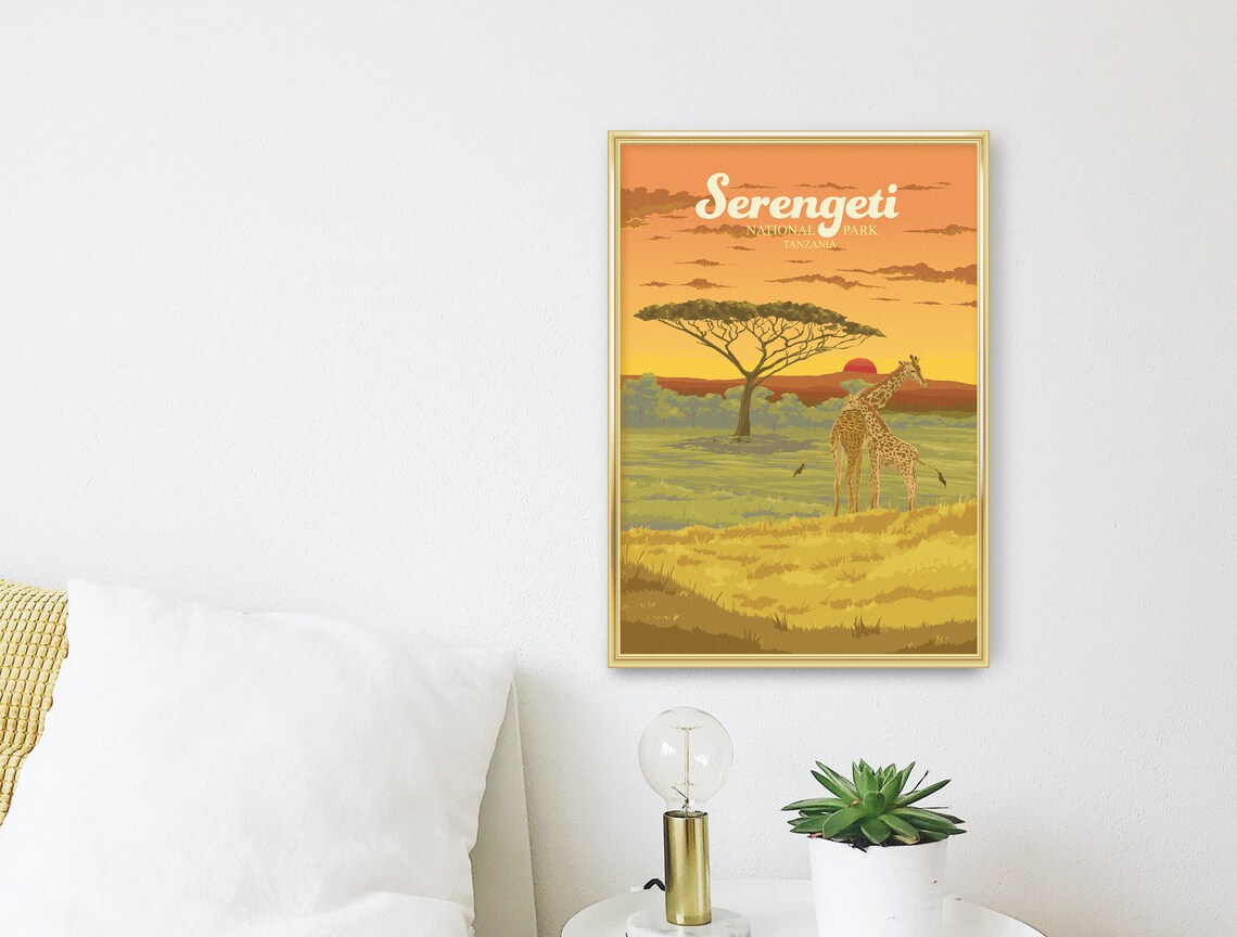 Serengeti National Park Vintage Travel Poster Print - Image 3