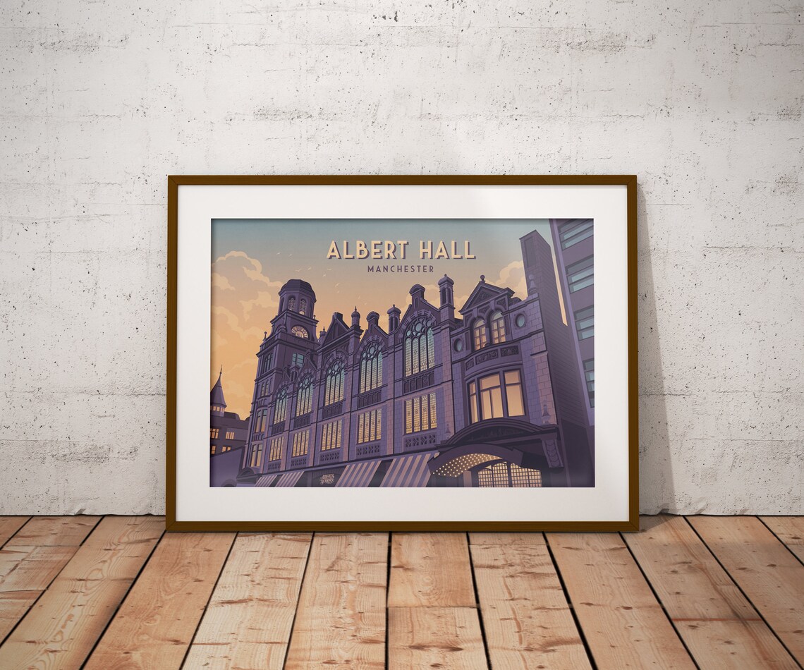 Albert Hall Manchester Travel Poster, Live Music Venue - Image 4