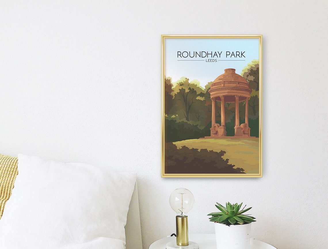 Roundhay Park Leeds Stone Rotunda Temple Gardens Woodland Poster - Image 3