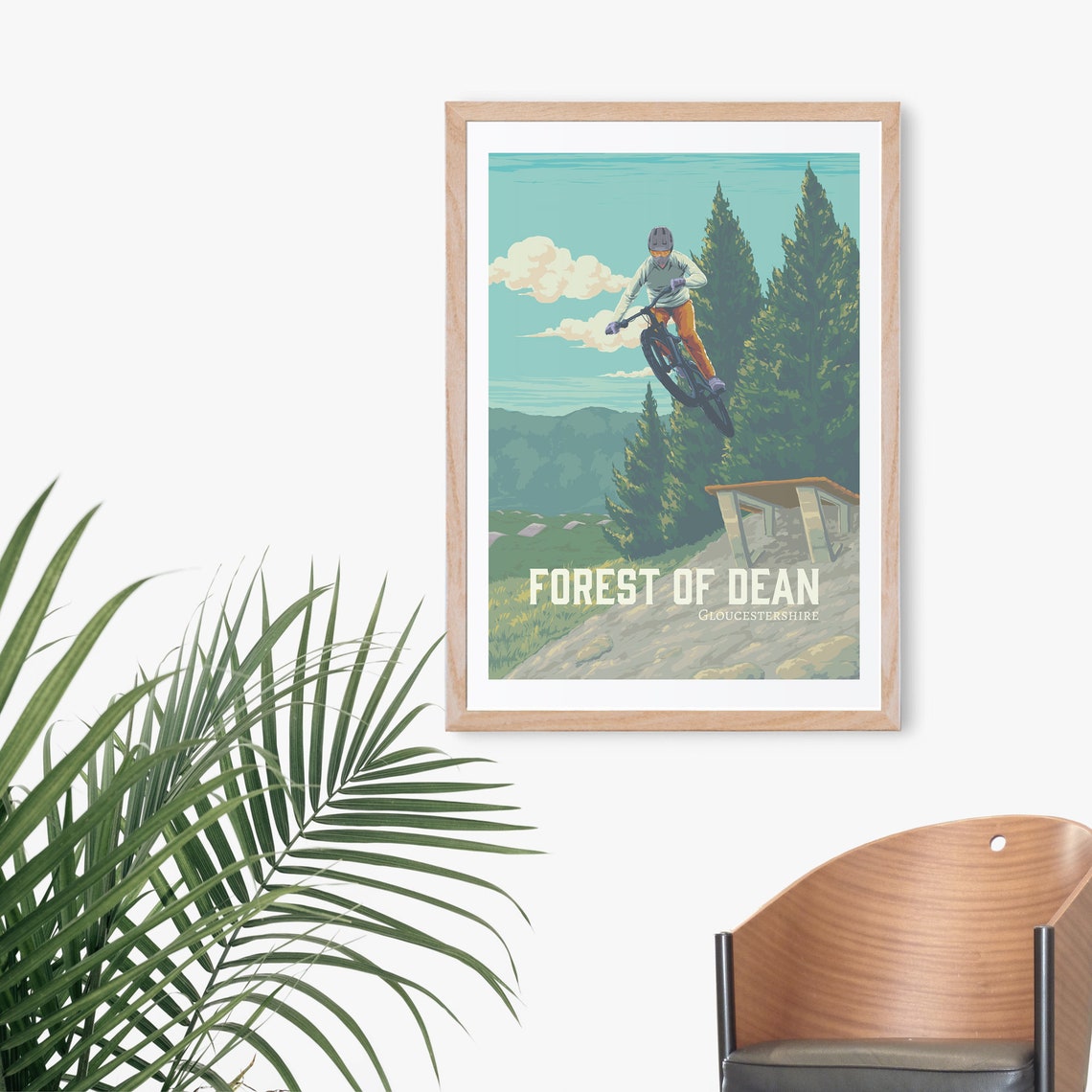 Forest of Dean Gloucestershire Mountain Biking Jump Ramp MTB Poster - Image 3