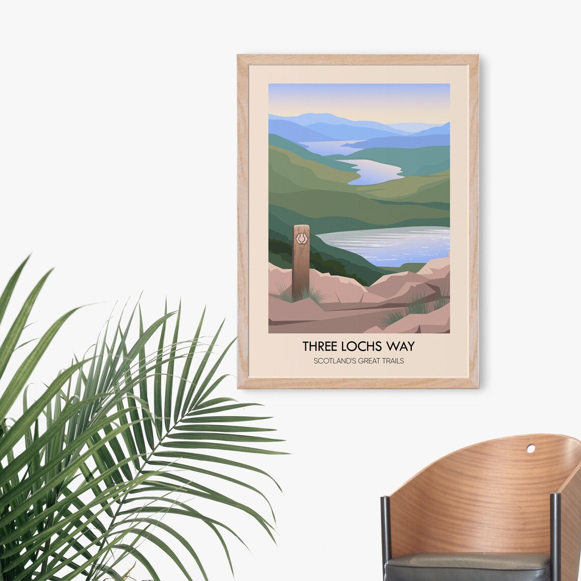 Three Lochs Way Vintage Travel Poster Print - Image 3
