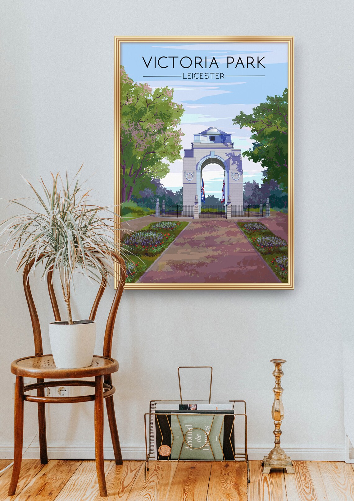 Victoria Park Leicester Vintage Travel Poster Print - Image 2