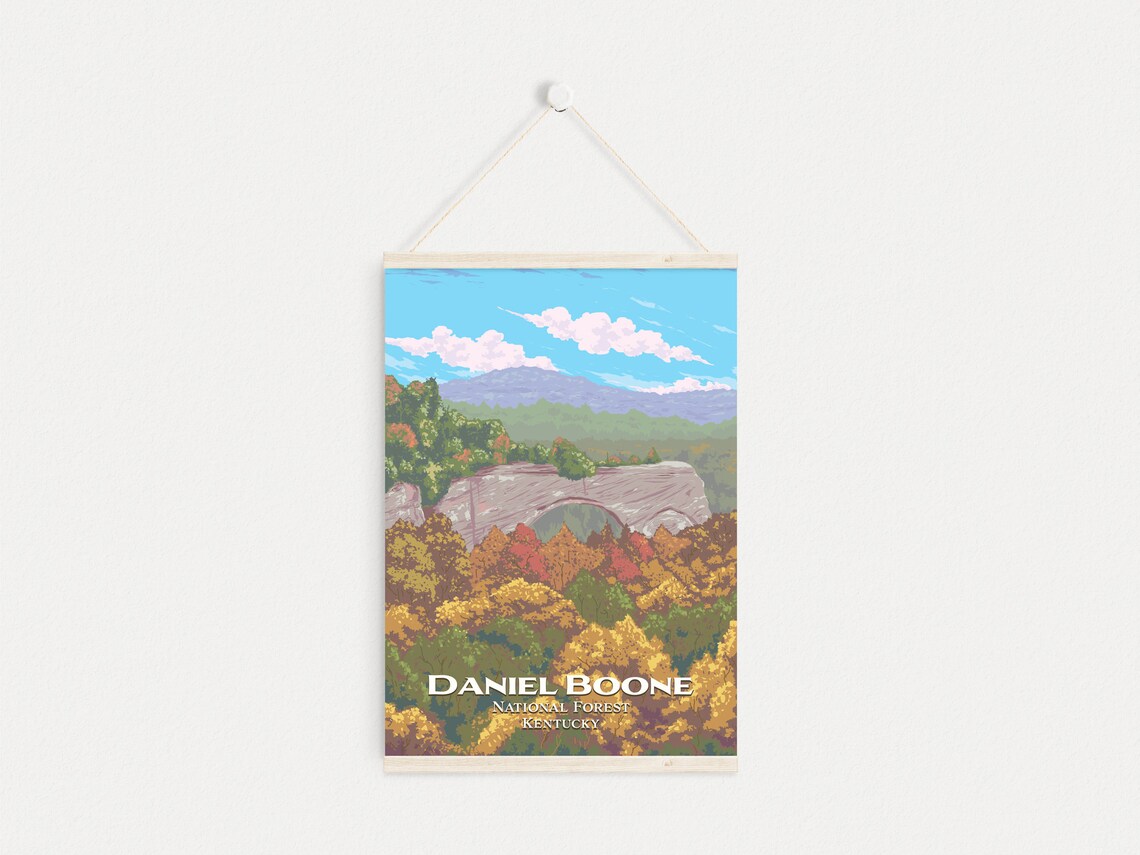 Daniel Boone National Forest Vintage Travel Poster - Image 4