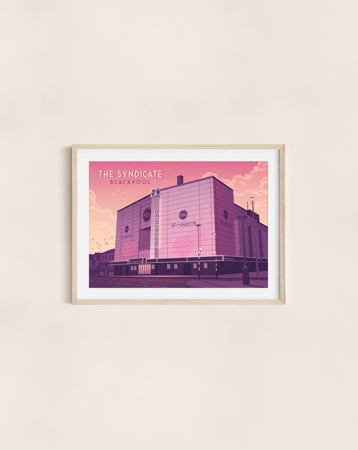 The Syndicate Blackpool Superclub Sunset Retro Venue Travel Poster - Image 3