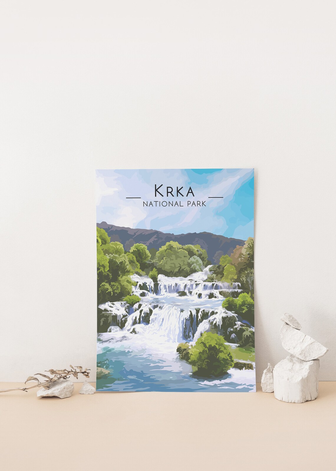 Krka National Park Travel Poster, Croatia Adventure - Image 3