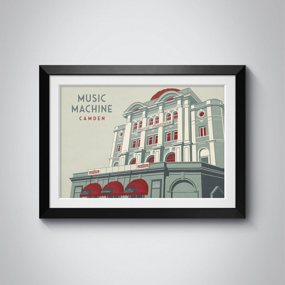 Music Machine Camden Poster London Travel Print Iconic Live Music Venue Wall Art London Concert Poster Koko Camden Camden Palace Print