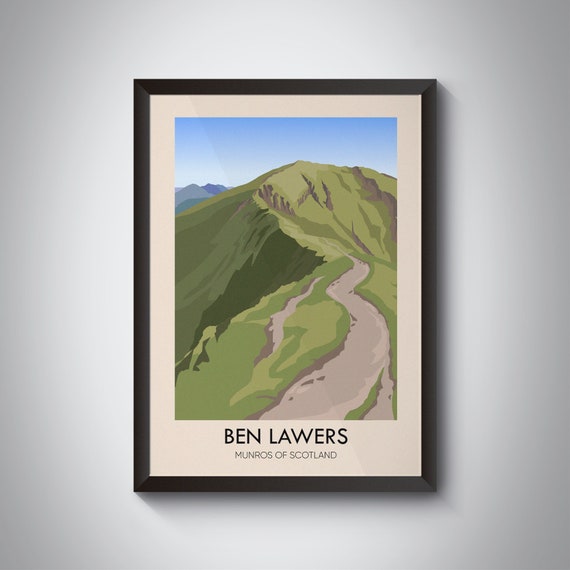 Ben Lawers Vintage Travel Poster, Scottish Highlands