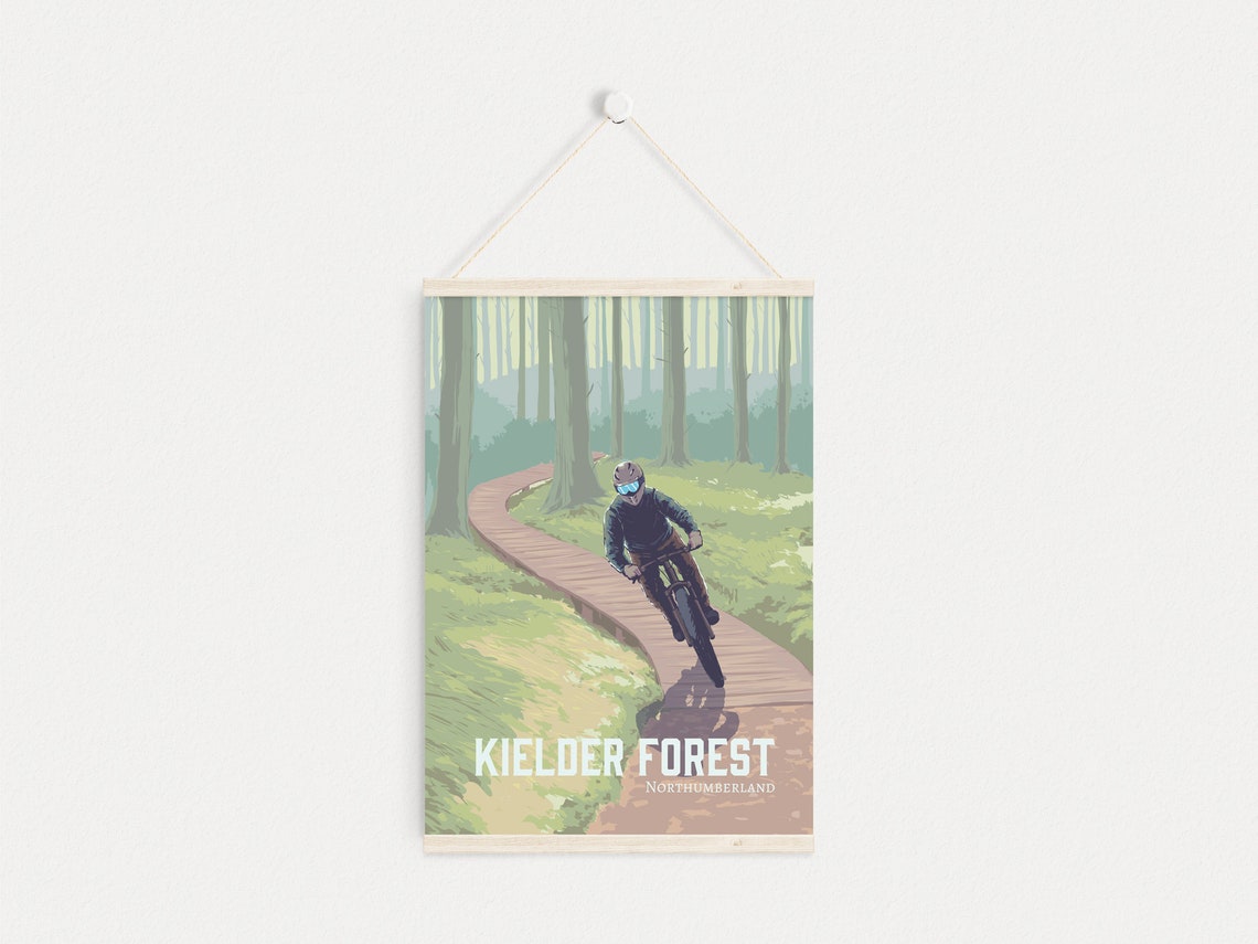 Kielder Forest Mountain Biking Trail Centre Northumberland MTB Poster - Image 4