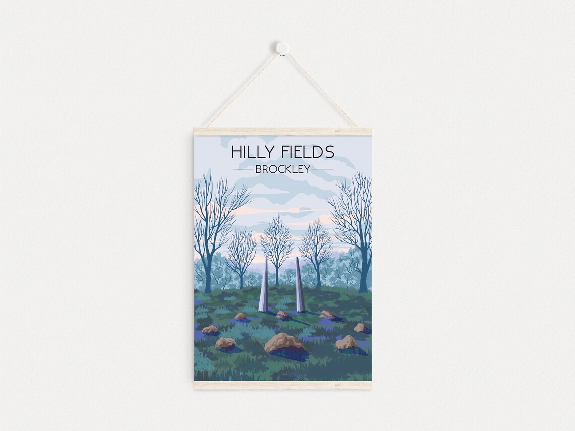 Hilly Fields Park London Vintage Travel Poster - Image 4