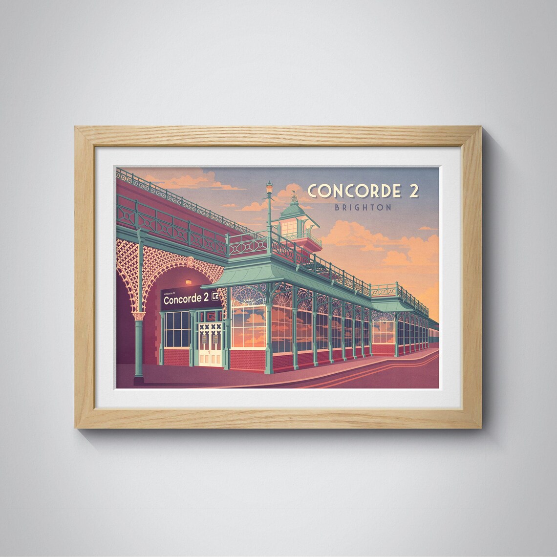 Concorde 2 Brighton Iconic Music Venue Travel Illustration Poster - Image 3