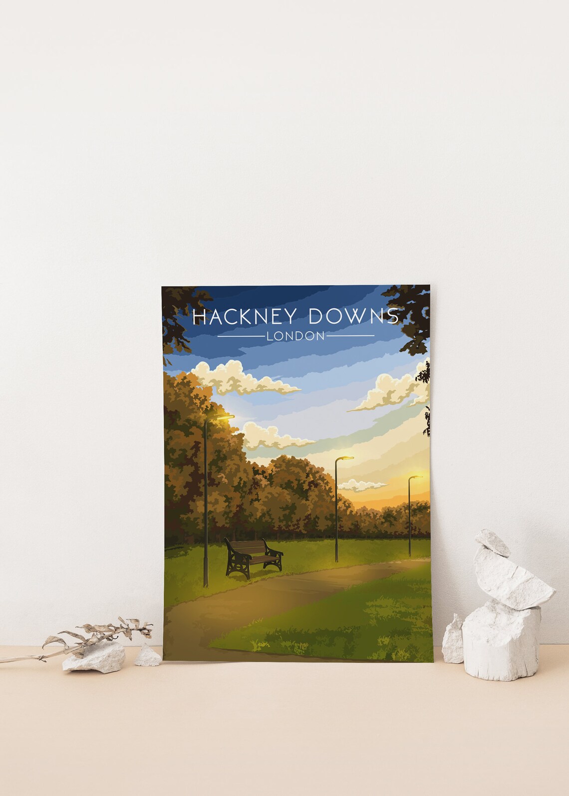 Hackney Downs Park Travel Poster, East London - Image 4