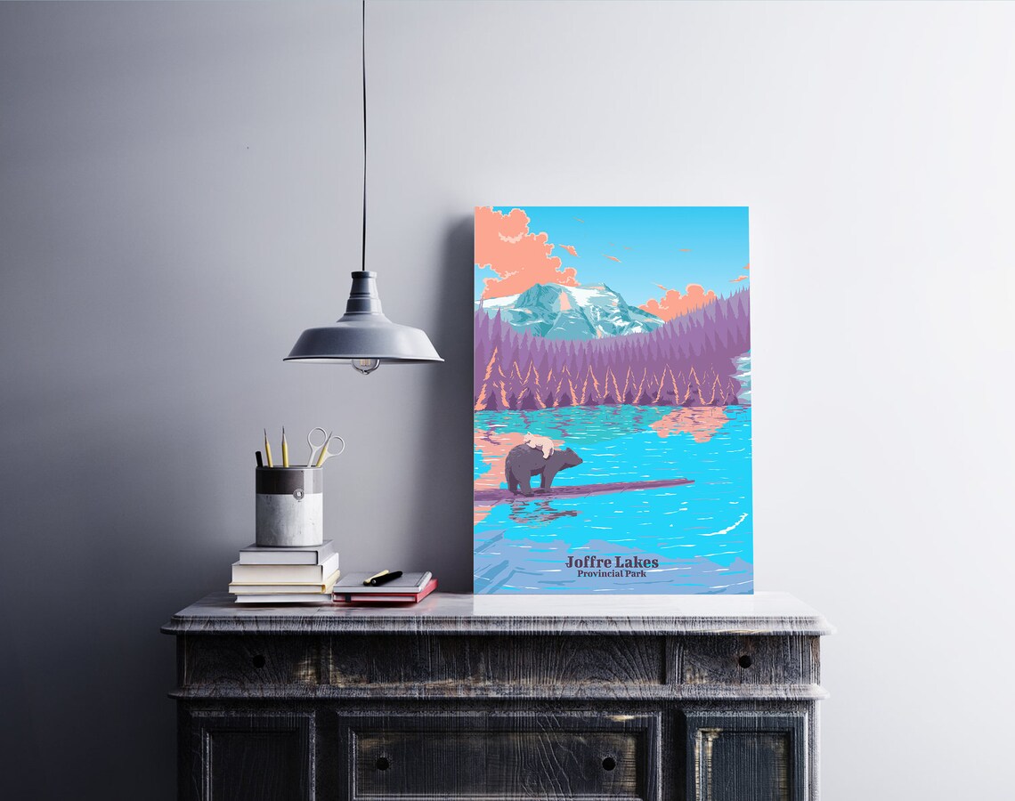 Joffre Lakes Provincial Park Travel Poster, British Columbia - Image 2