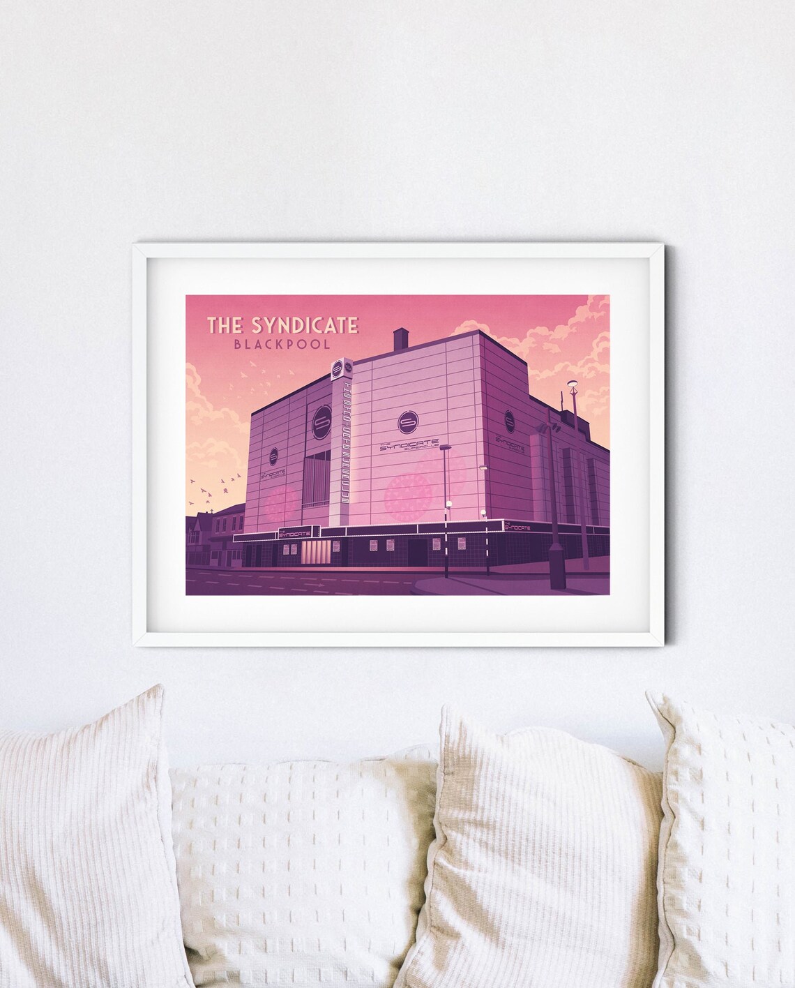 The Syndicate Blackpool Superclub Sunset Retro Venue Travel Poster - Image 4