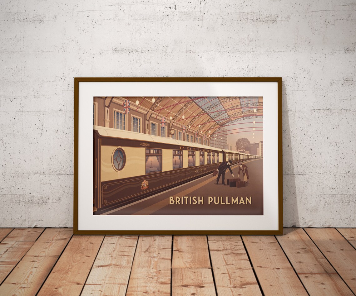 British Pullman Vintage Travel Poster, Art Deco - Image 2