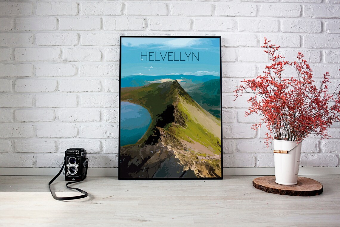 Helvellyn Mountain Vintage Travel Poster Print - Image 2