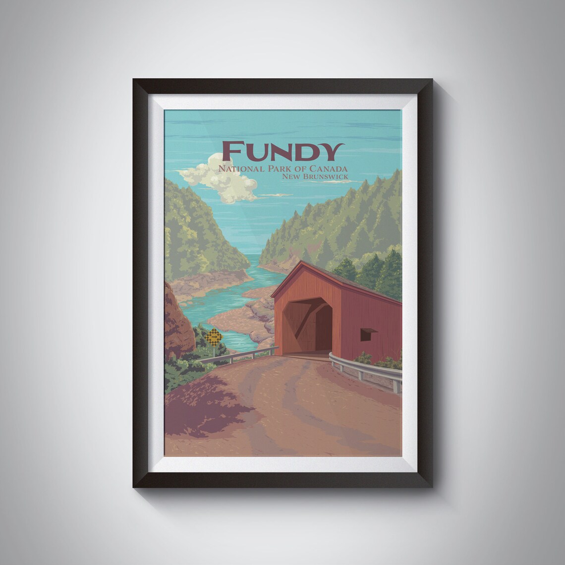 Fundy National Park Vintage Travel Poster, New Brunswick