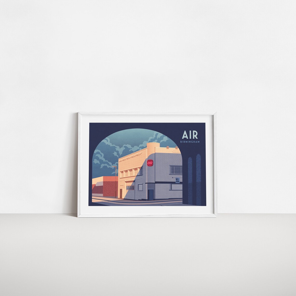 Air Birmingham Nightclub Facade Illustrated Club Culture Art Poster - Image 2