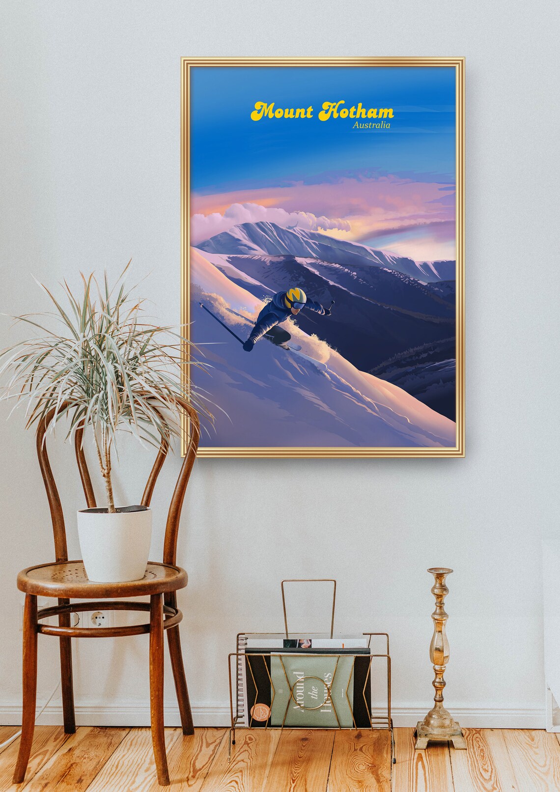 Mount Hotham Ski Resort Travel Poster, Victoria - Image 2