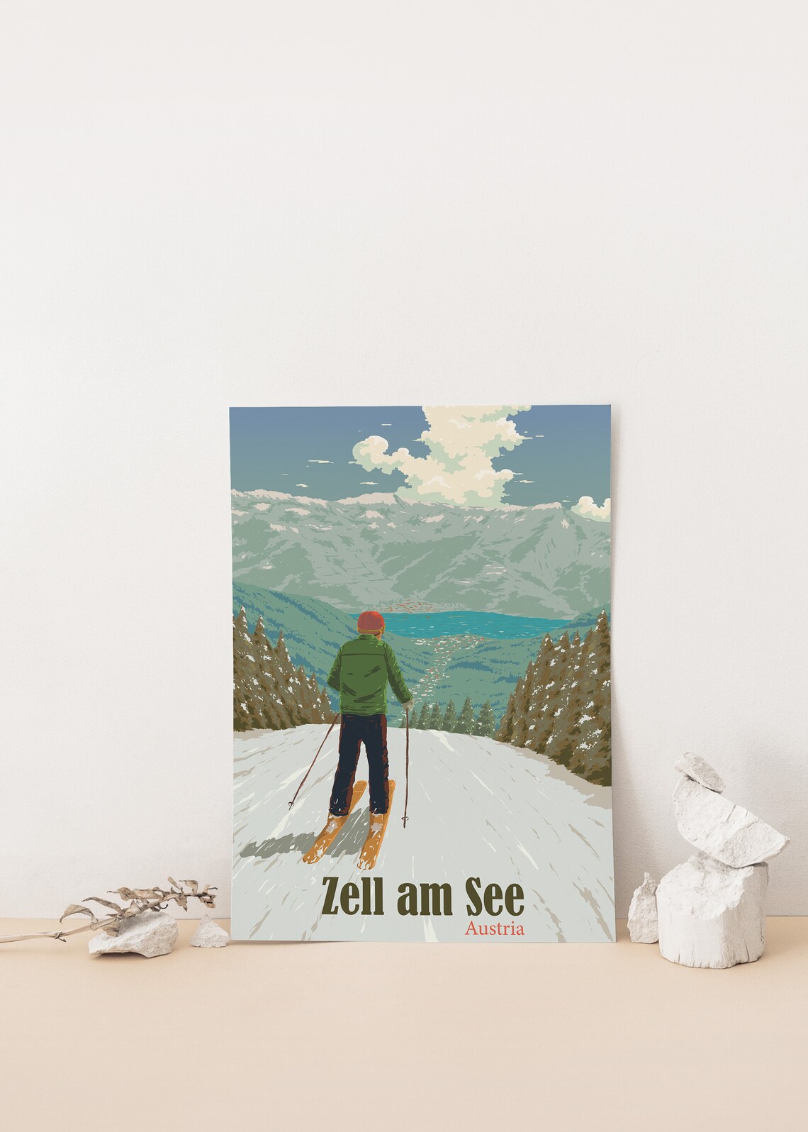 Zell Am See Kaprun Austria Ski Resort Poster Print - Image 4