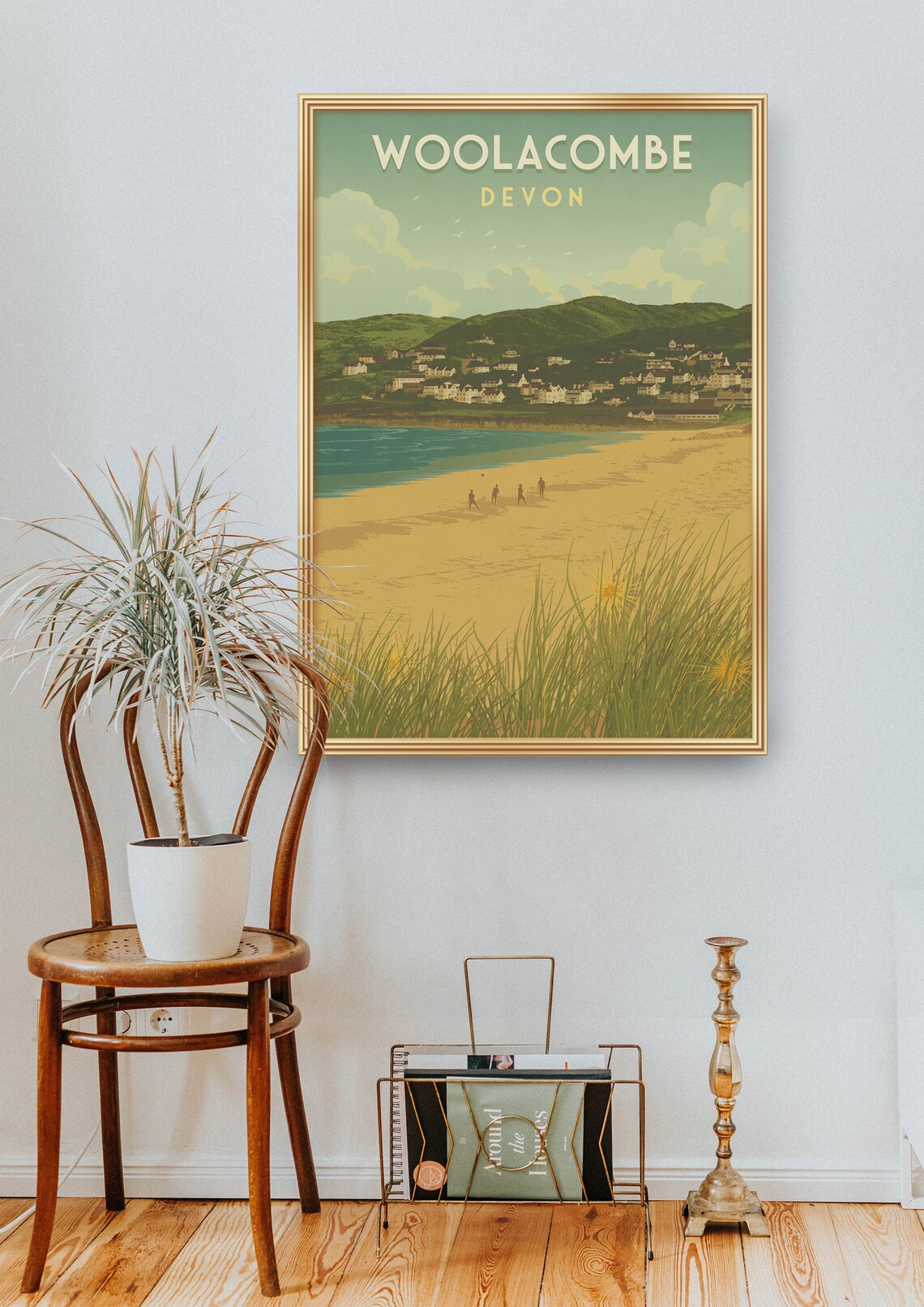 Woolacombe Devon Vintage Travel Poster Print - Image 2