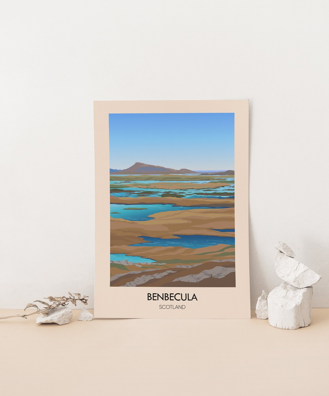 Benbecula Scotland Travel Poster, Outer Hebrides - Image 2