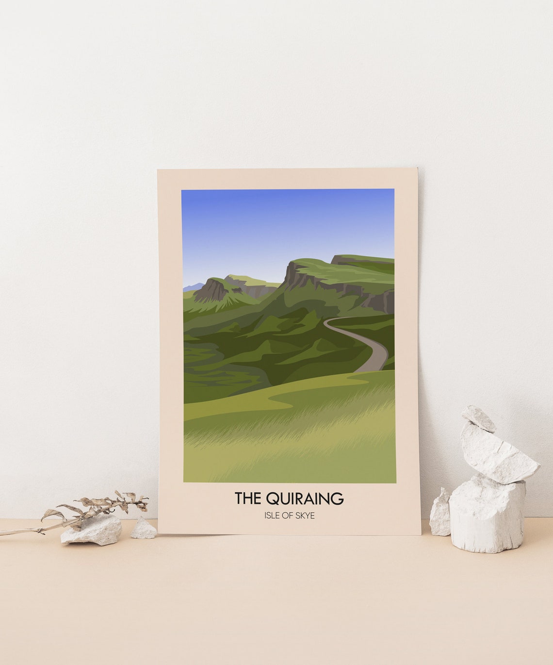 The Quiraing Isle Of Skye Poster Scotland Hiking Old Man Of Storr National Park Vintage Travel Print Trotternish Ridge Staffin Art - Image 2