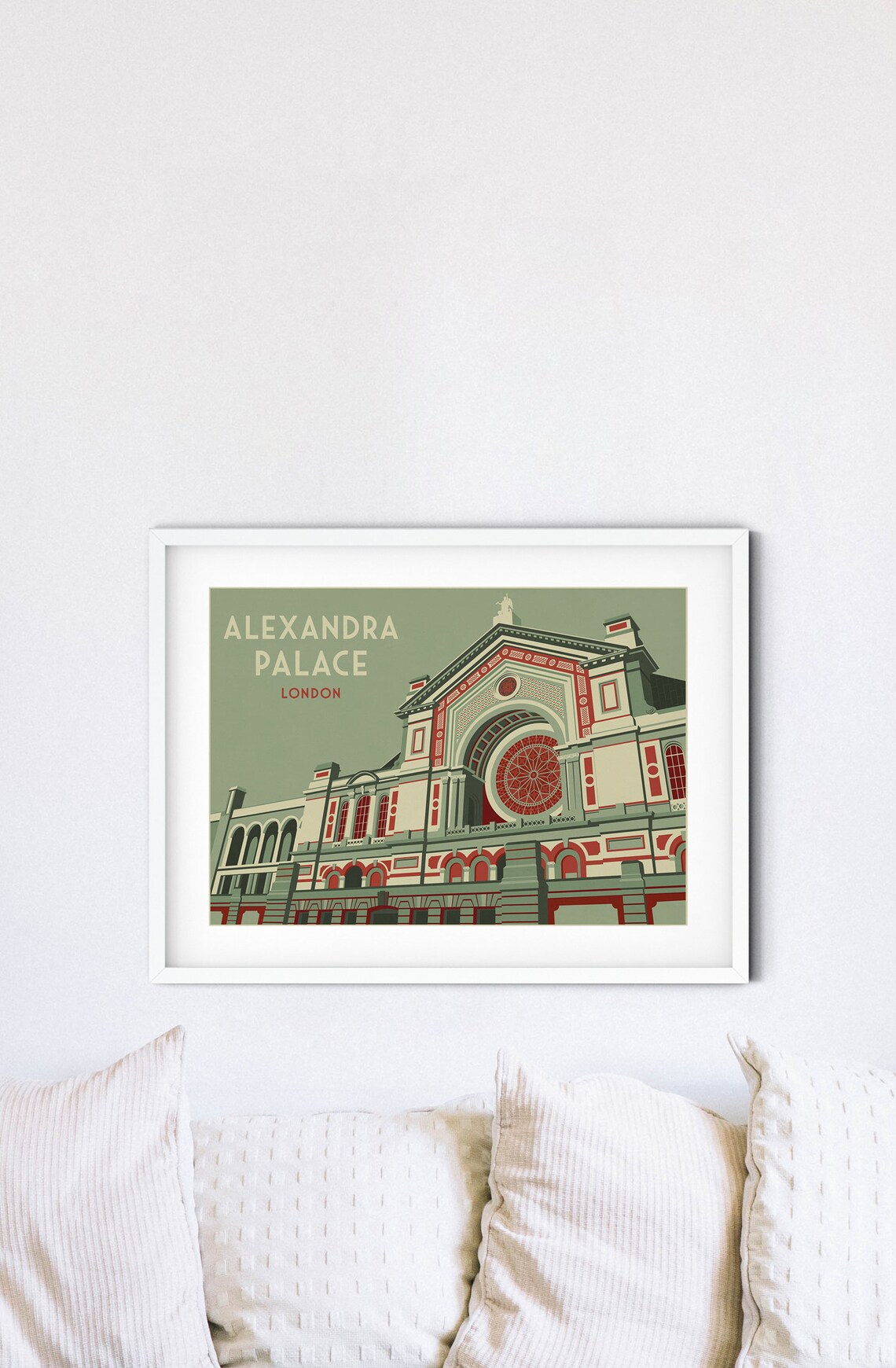 Alexandra Palace London Poster, Art Deco Travel Poster - Image 2