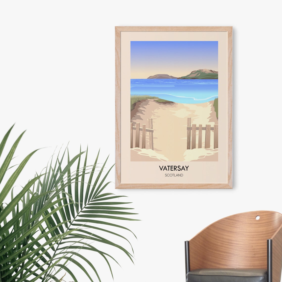 Vatersay Island Scotland Beach Path Outer Hebrides Travel Poster - Image 3